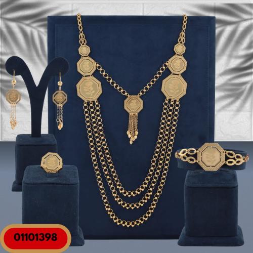 طقم مجوهرات بديل الذهب فاخر