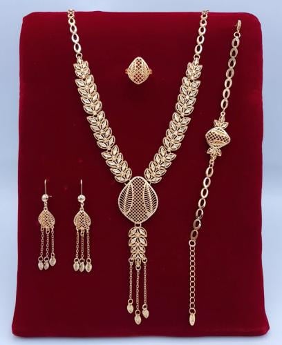 طقم مجوهرات بديل الذهب فاخر