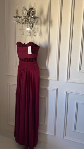 فستان دانا عنابي