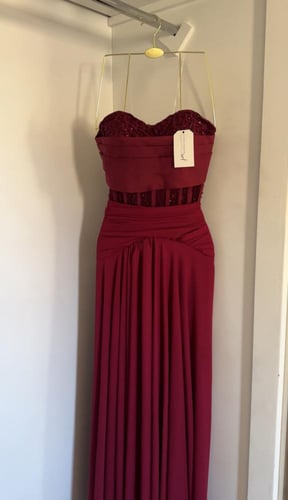 فستان دانا عنابي