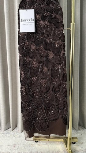 فستان ريمان - بني