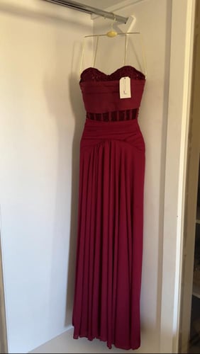 فستان دانا عنابي