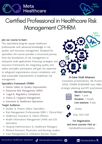 Certified Professional in Healthcare Risk Manageme...