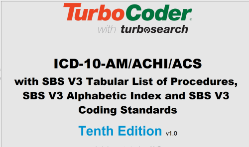 TurboCoder 10th edition Coding and mapping ICD 10...