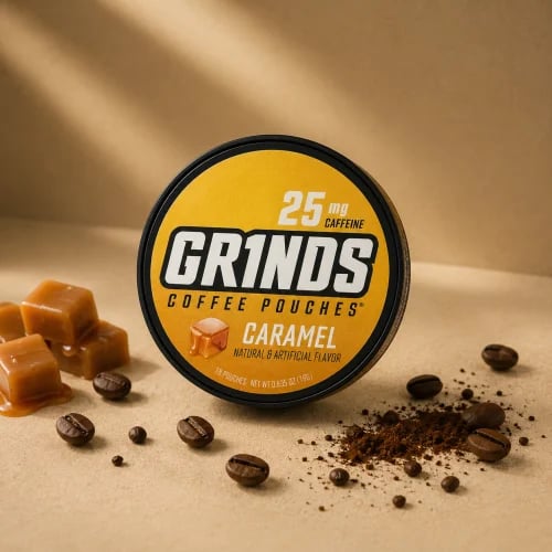 قهوة الاستخدام المباشر بنكهة الكاراميل (Grinds)
