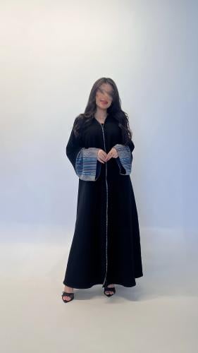 عبايه كشميري |ربع كلوش |مع طرحه |كريب كوري