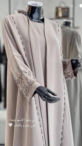 Colorful embroidery abaya