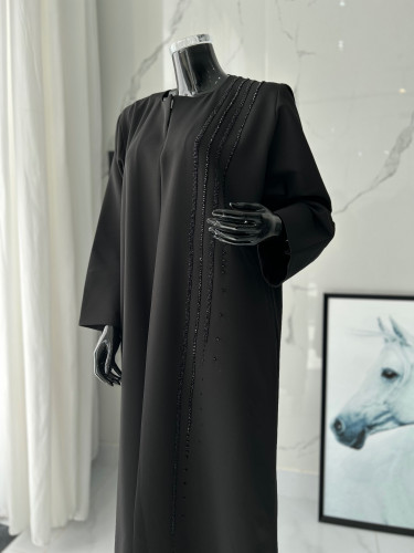 A full-length embroidery cover.