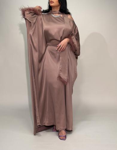 ALM Mauve Taupe Silk Dress