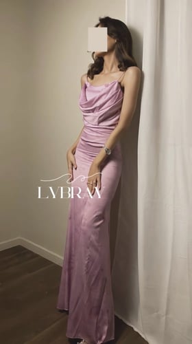 فستان موف طويل