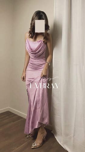 فستان موف طويل