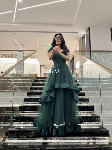 فستان سهره زيتي