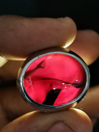 عخاتم الفضة بحجر عقيق يماني كرزي مزعفر بصياغة أحمد...