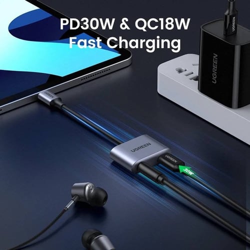 وصلة تايب سي الى AUX و type-c