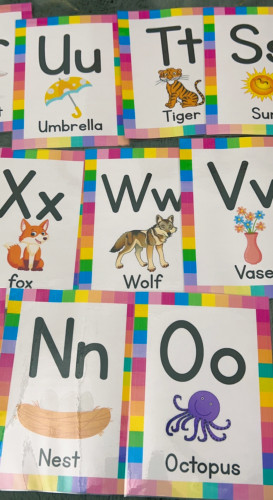 بطاقات الحروف الانجليزية -26بطاقة