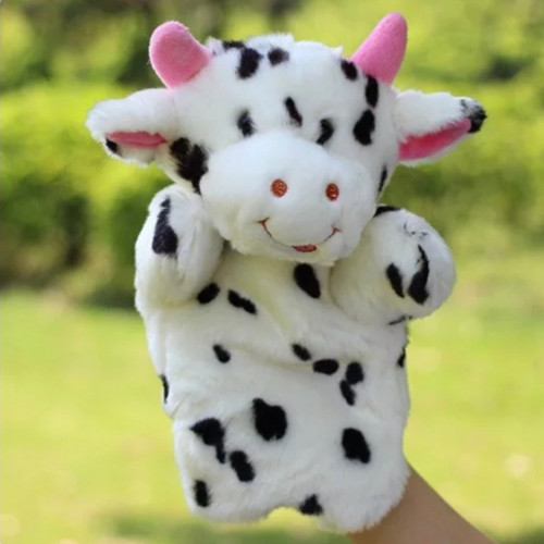 دمى اليد على شكل بقرة