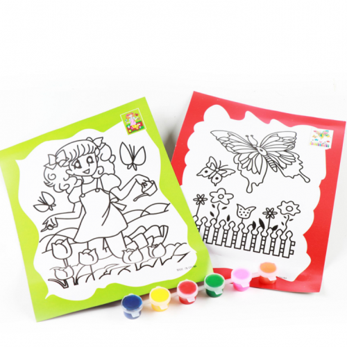 اوراق مع تلوين ريشة