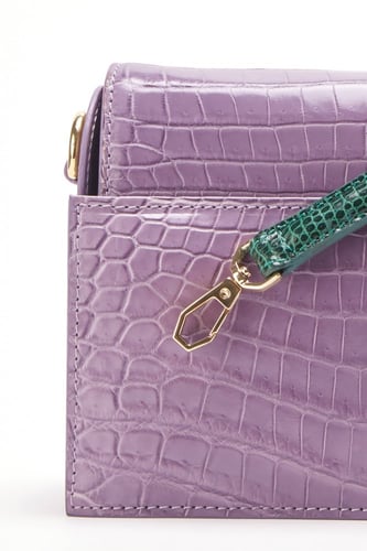DIRWAZAH - LILAC CROCODILE/ GREEN LIZARD STRAP WIT...
