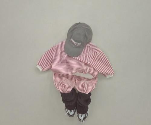 STRIPED COTTON SET - RED