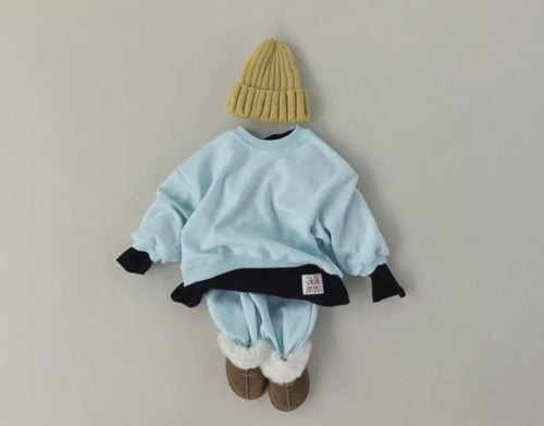 SKY- COTTON SWEAT SET