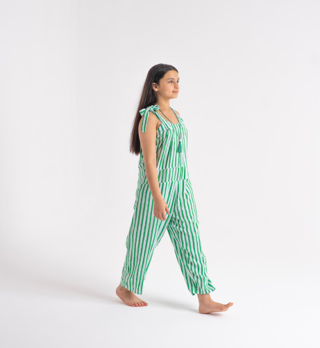 JUMPSUIT W/NECKLACE - JADE
