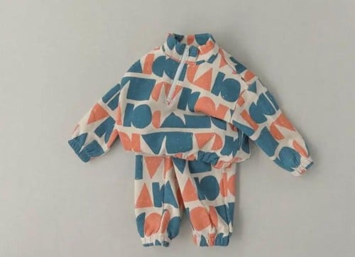 GEOMETRIC BEIGE - FLEECE SET