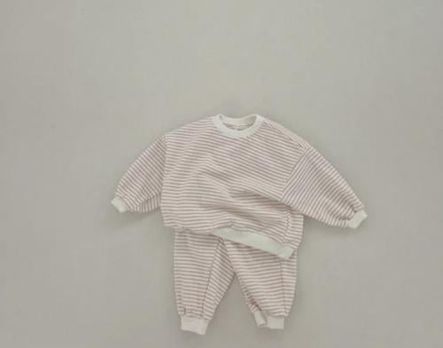 STRIPED COTTON SET - INDIE PINK