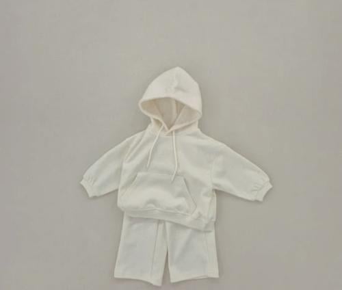COTTON HOODED SET - CREAM