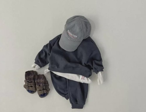 CHARCOAL - COTTON SWEAT SET