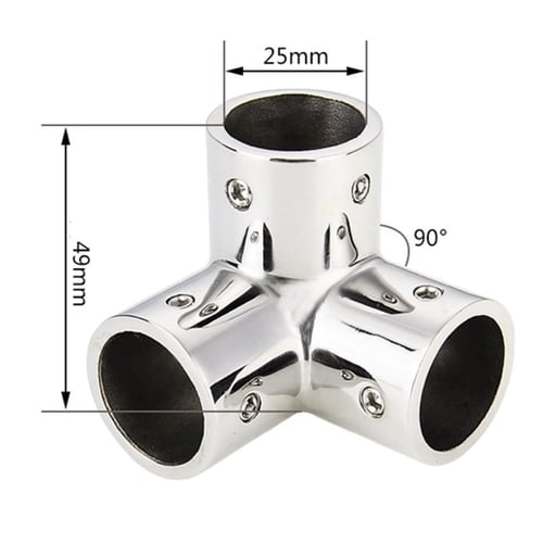 موصل انبوب زاوية 90 ثلاث فتحات قياس بوصة