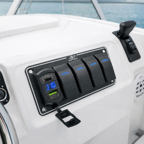 SM لوحة 4 مفاتيح اسود(USB+PD+V)