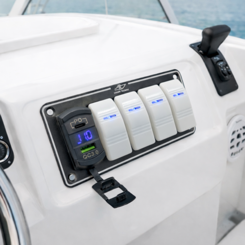 SM لوحة 4 مفاتيح ابيض(USB+PD+V)