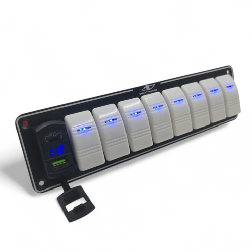 SM لوحة 8 مفاتيح ابيض(USB+PD+V)