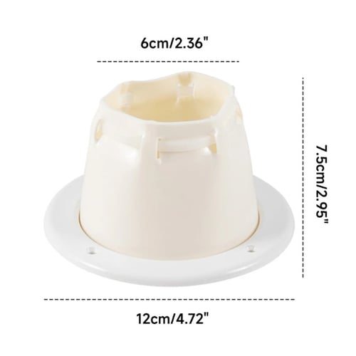 مخرج اسلاك بطوق لون ابيض