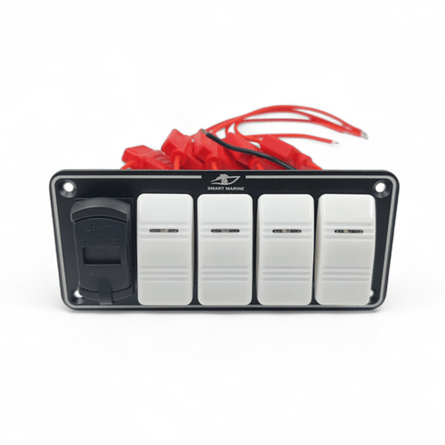SM لوحة 4 مفاتيح ابيض(USB+PD+V)