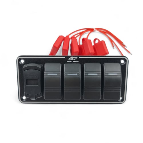 SM لوحة 4 مفاتيح اسود(USB+PD+V)