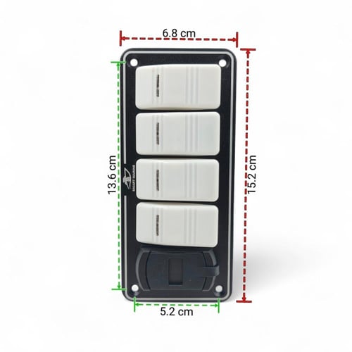 SM لوحة 4 مفاتيح ابيض(USB+PD+V)