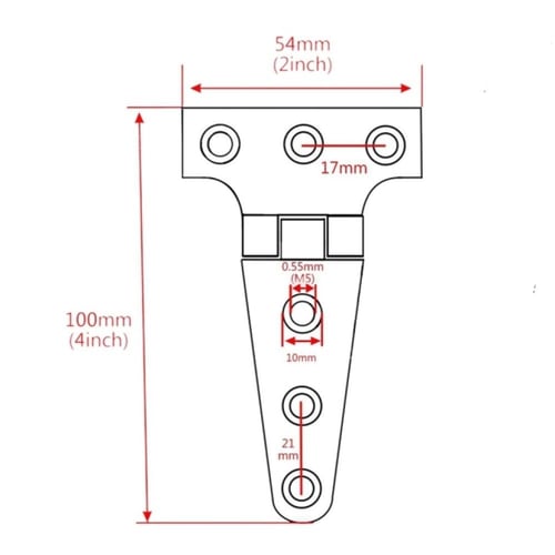 مفصل قياس 100 ملم × 54 ملم