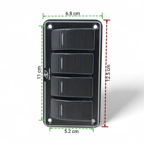 SM لوحة 4 مفاتيح اسود