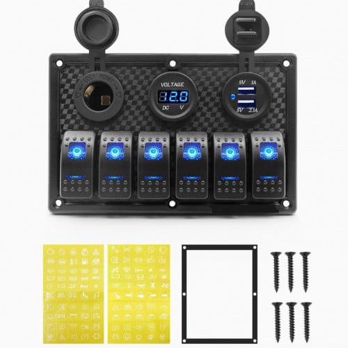 لوحة 6 مفاتيح مع مداخل (008)