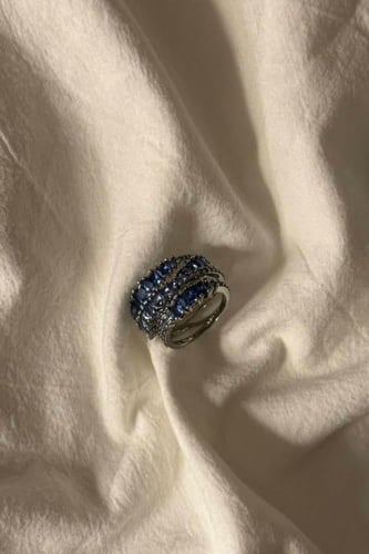 خاتم سوارفسكي الازرق
