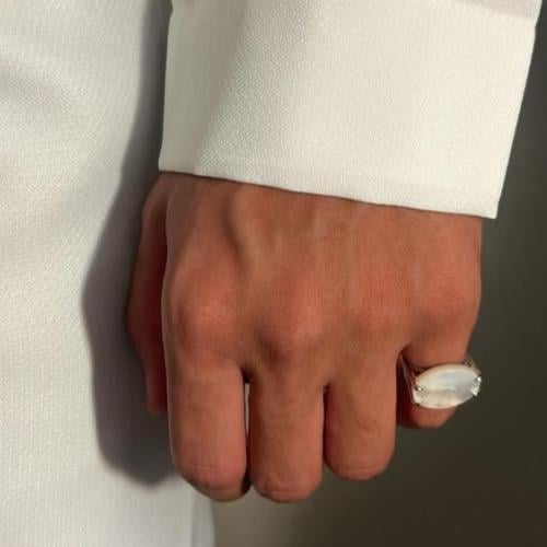 خاتم فضة ابيض شنكار عيار 925