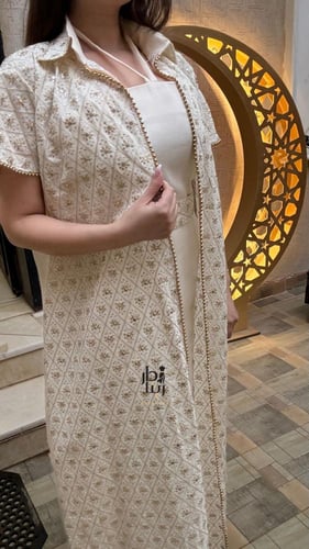 جلابية قطعتين نص كم