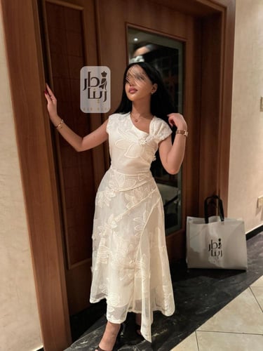 فستان ناعم مشجر انيق