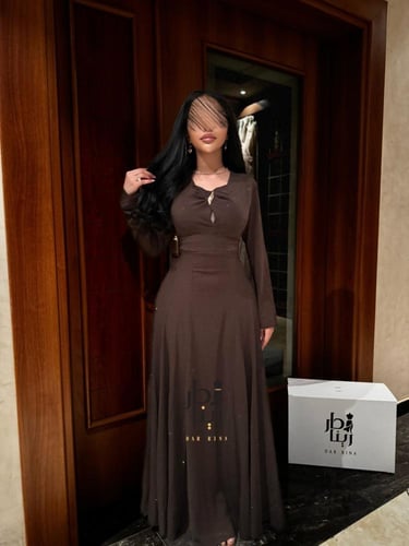 فستان كرستال ناعم طويل