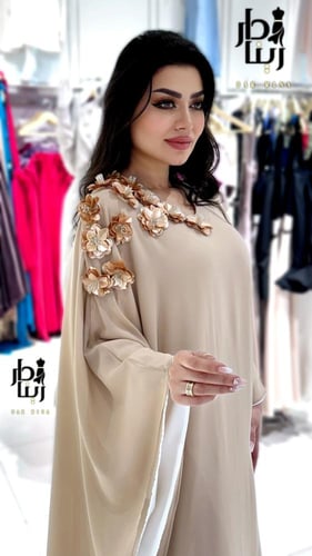 جلابية شيفون ورود