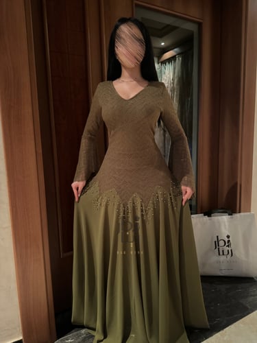 فستان دانتيل شيفون لول ناعم