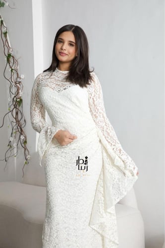 فستان دانتيل طويل بناتي أنيق