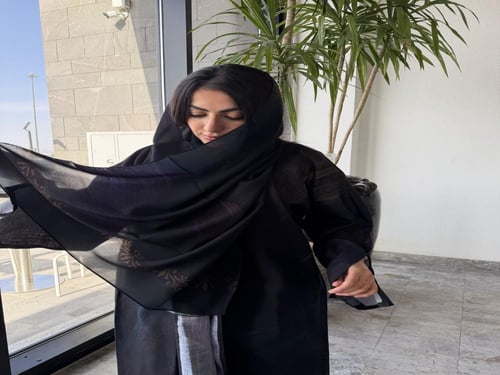 عبايه صيفية بقماش اللينن طباعة