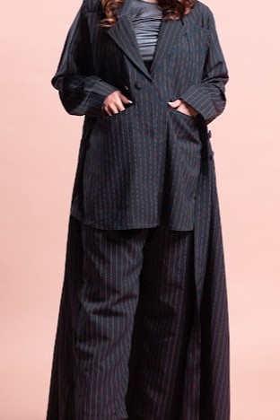 عباية رسمية من ثلاث قطع بليزر, قماش كريب فاخر